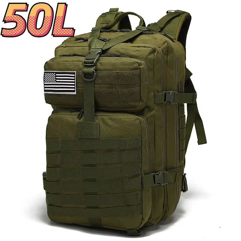 Ultimate 30L/50L 1000D Nylon Waterproof Tactical Backpack for Trekking, Fishing, and Hunting - Perfect for Outdoor Adventures!