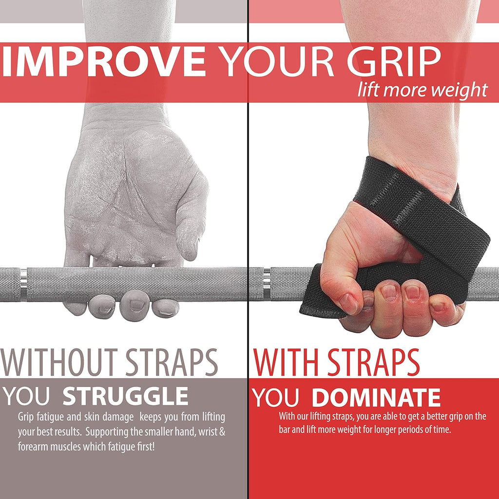 Lasso Lifting Wrist Straps - Ultimate Support for Olympic Weightlifting, Powerlifting, and Bodybuilding - Rated up to 770 lbs for Maximum Performance
