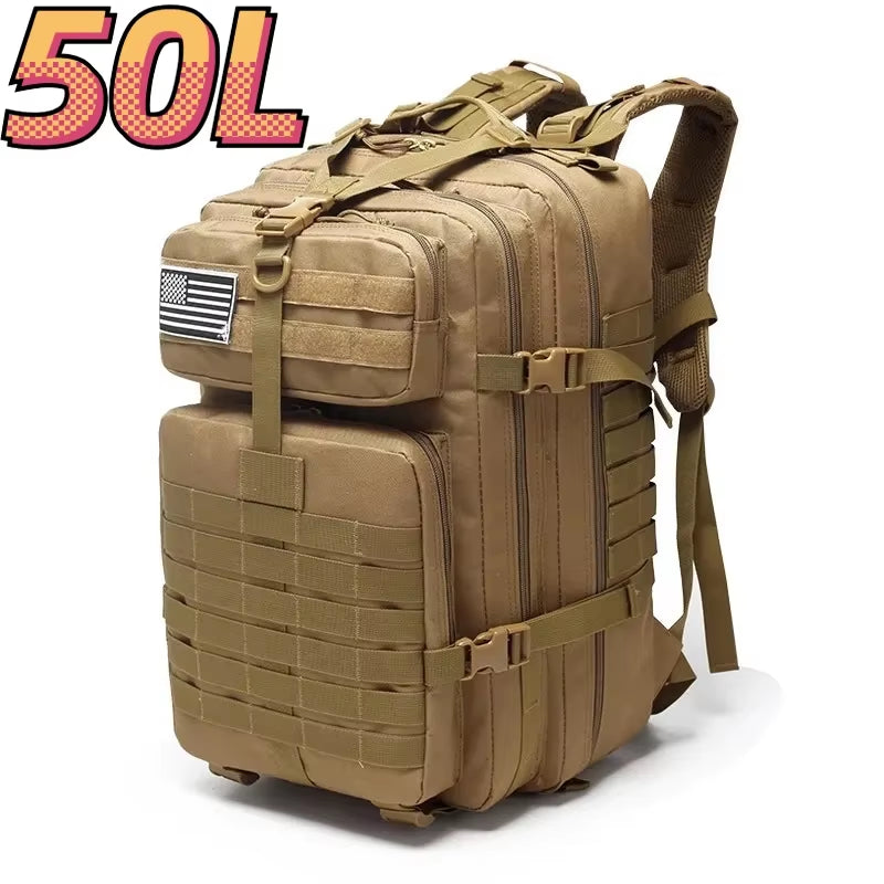Ultimate 30L/50L 1000D Nylon Waterproof Tactical Backpack for Trekking, Fishing, and Hunting - Perfect for Outdoor Adventures!