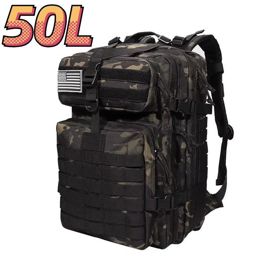 Ultimate 30L/50L 1000D Nylon Waterproof Tactical Backpack for Trekking, Fishing, and Hunting - Perfect for Outdoor Adventures!