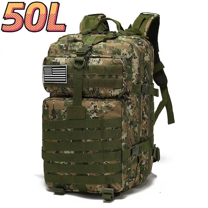 Ultimate 30L/50L 1000D Nylon Waterproof Tactical Backpack for Trekking, Fishing, and Hunting - Perfect for Outdoor Adventures!