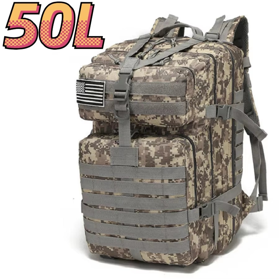 Ultimate 30L/50L 1000D Nylon Waterproof Tactical Backpack for Trekking, Fishing, and Hunting - Perfect for Outdoor Adventures!