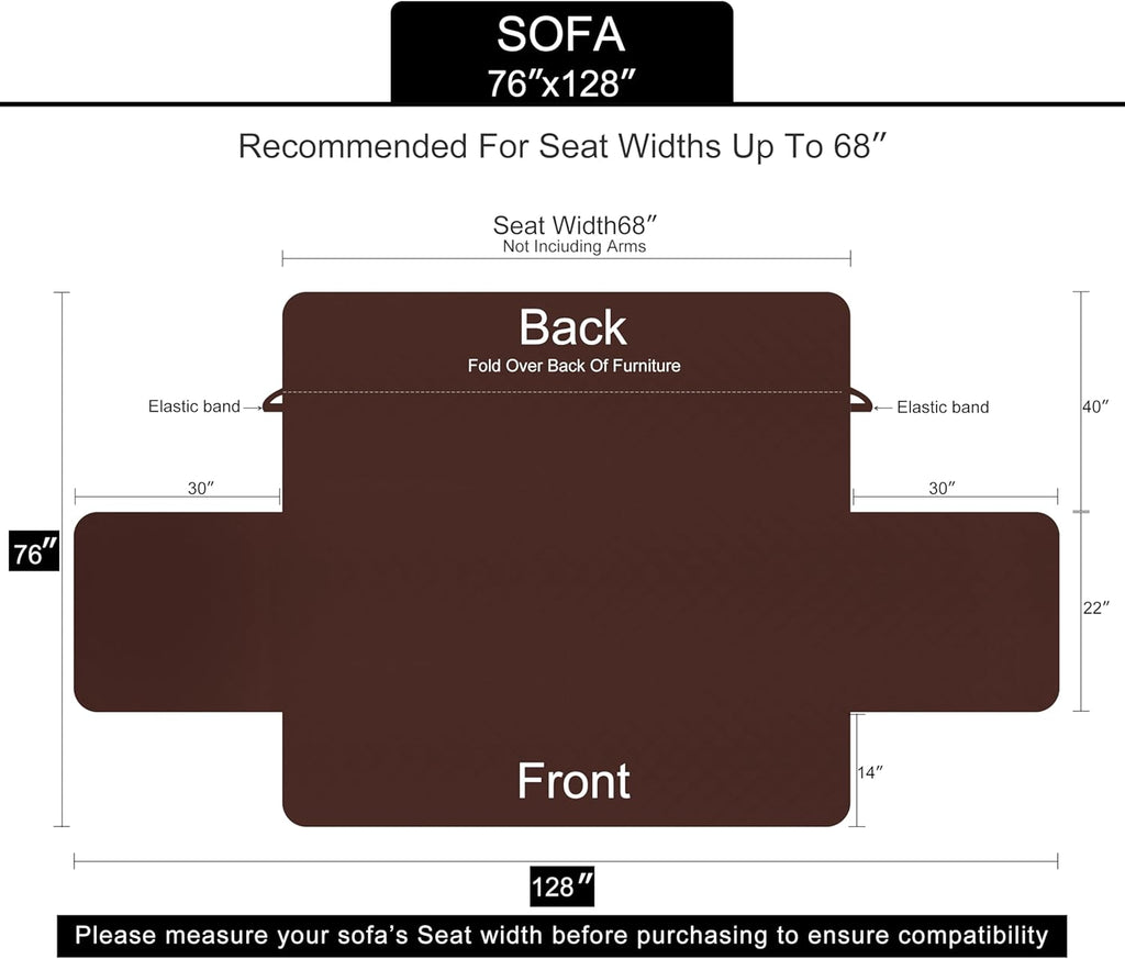 Transform Your Living Room with Our Reversible Sofa Cover – Water-Repellent Couch Protector for Pets in Coffee/Beige