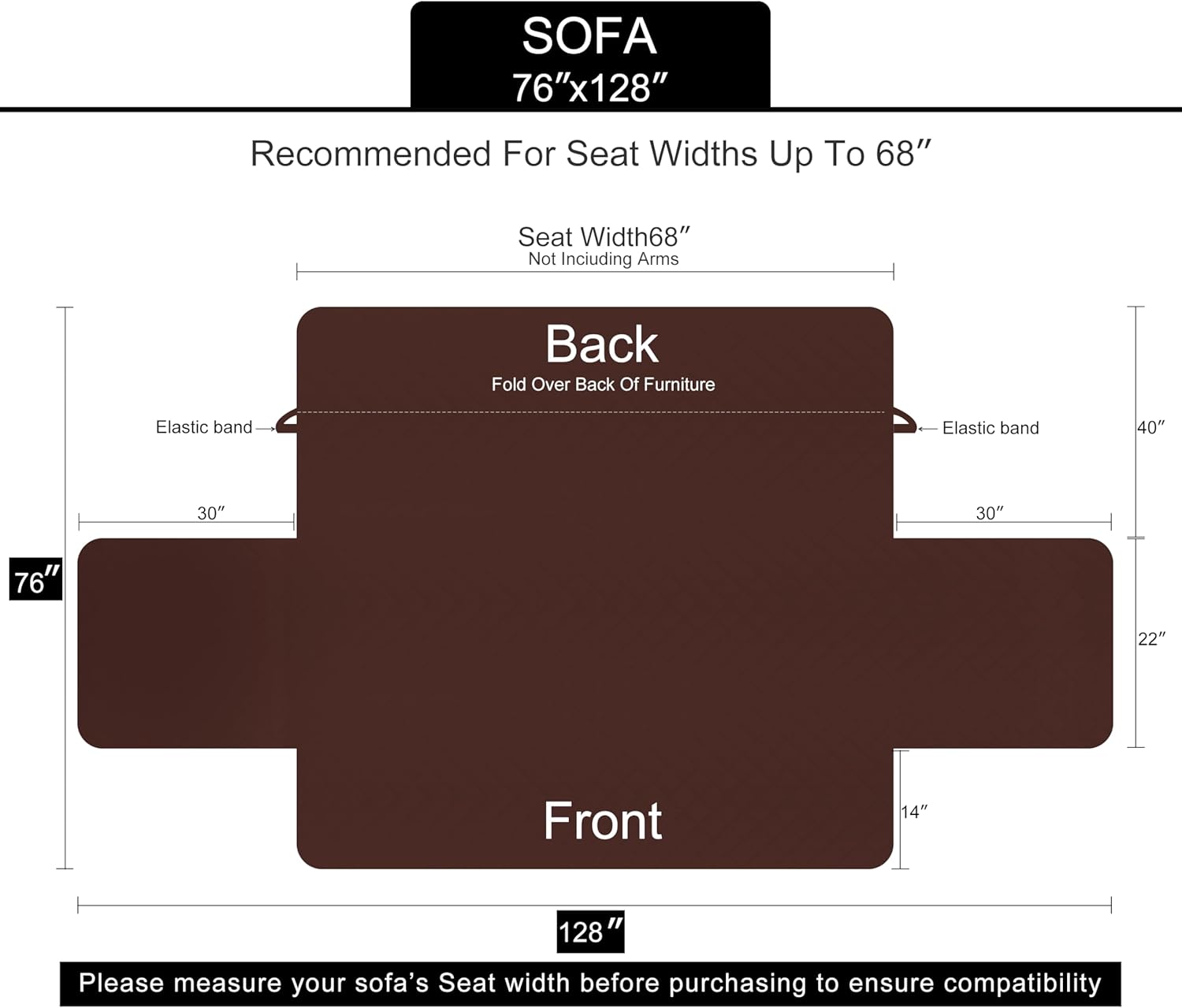Transform Your Living Room with Our Reversible Sofa Cover – Water-Repellent Couch Protector for Pets in Coffee/Beige
