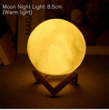 Enchanting 8cm Moon Lamp LED Night Light - Battery Powered Starry Decor for Bedrooms and Kids' Gifts - Perfect for Xmas and New Year Celebrations