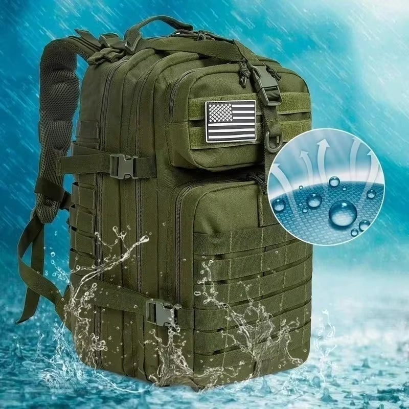 Ultimate 30L/50L 1000D Nylon Waterproof Tactical Backpack for Trekking, Fishing, and Hunting - Perfect for Outdoor Adventures!