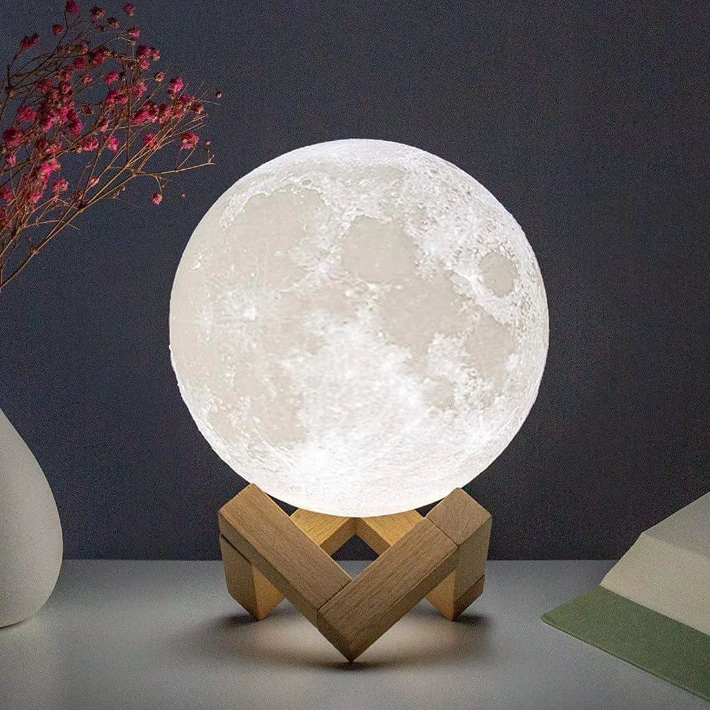 Enchanting 8cm Moon Lamp LED Night Light - Battery Powered Starry Decor for Bedrooms and Kids' Gifts - Perfect for Xmas and New Year Celebrations