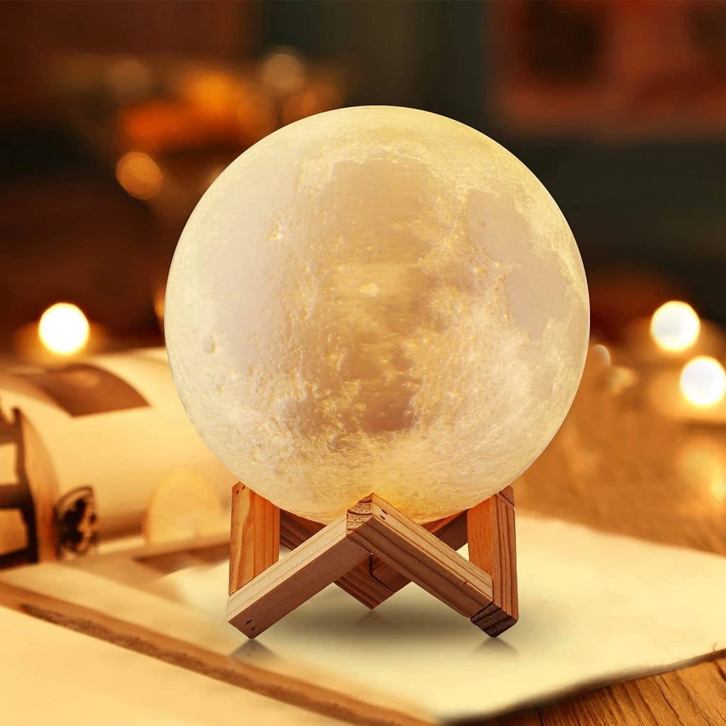 Enchanting 8cm Moon Lamp LED Night Light - Battery Powered Starry Decor for Bedrooms and Kids' Gifts - Perfect for Xmas and New Year Celebrations