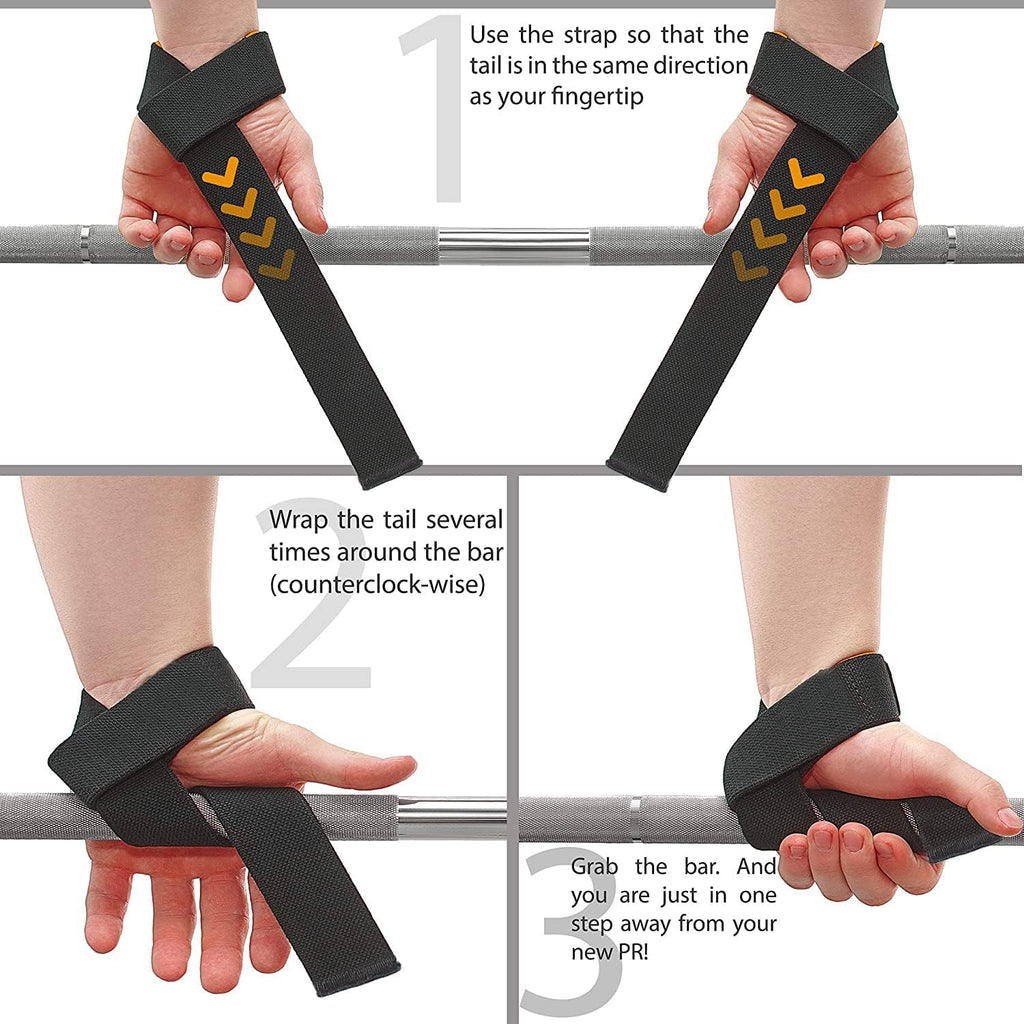 Lasso Lifting Wrist Straps - Ultimate Support for Olympic Weightlifting, Powerlifting, and Bodybuilding - Rated up to 770 lbs for Maximum Performance