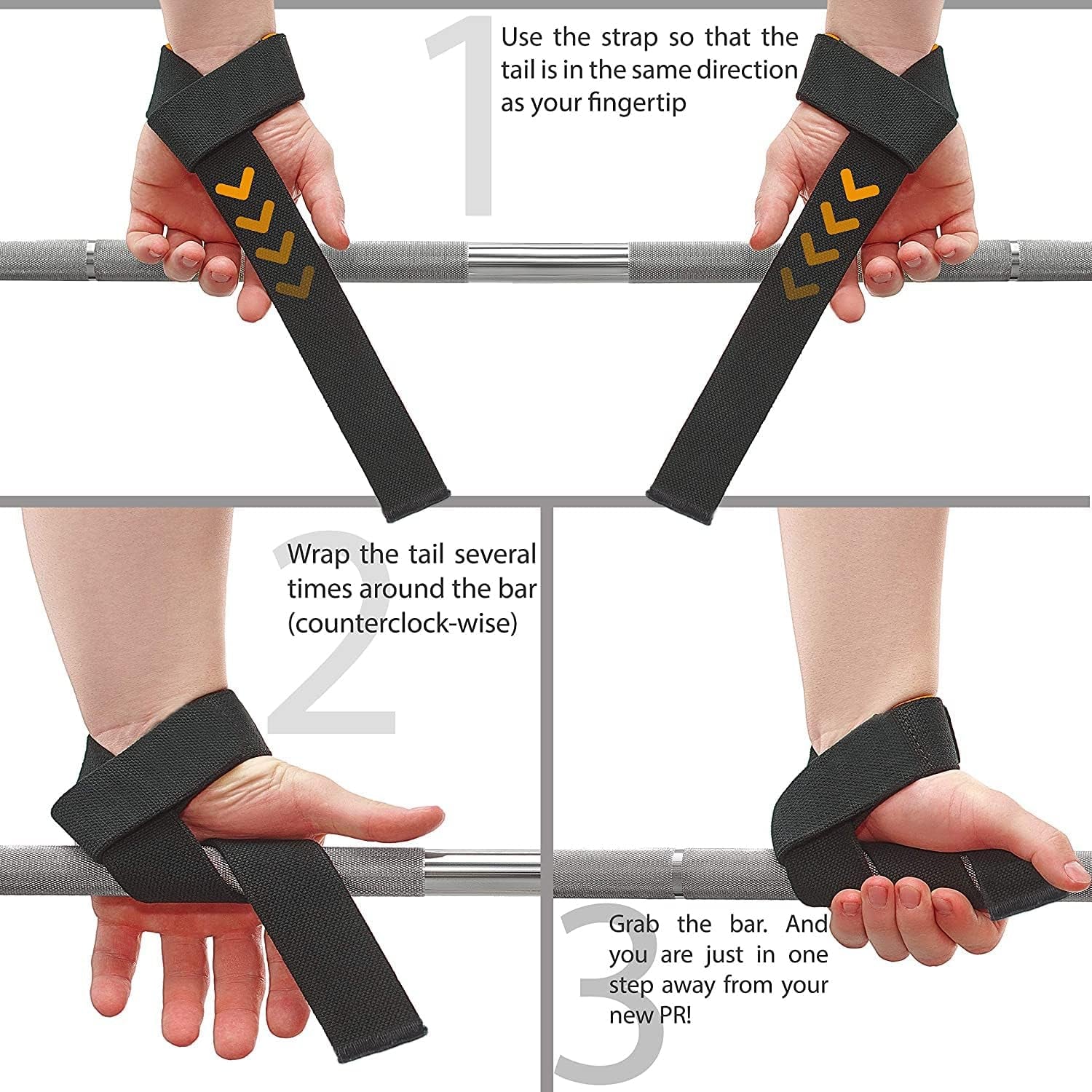 Lasso Lifting Wrist Straps - Ultimate Support for Olympic Weightlifting, Powerlifting, and Bodybuilding - Rated up to 770 lbs for Maximum Performance